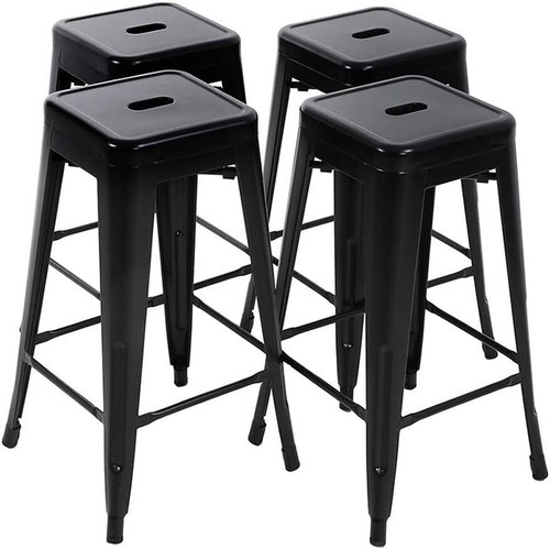 Metal bar stools set - bar,